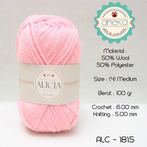 Benang Rajut Wool Alicia Yarn - 1815