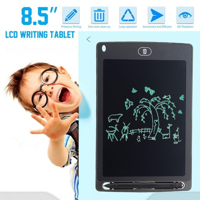 Mainan Edukasi Papan Menggambar Ajaib Luminos - LCD Drawing Board Writing Tablet Drawing Pad Papan Tulis LCD 8.5 inch - Papan Gambar Digital Monochrome LCD Drawing Graphics Tablet ajaib - LCD Drawing Writing Tablet Anak dan Dewasa - Papan Tulis Gambar