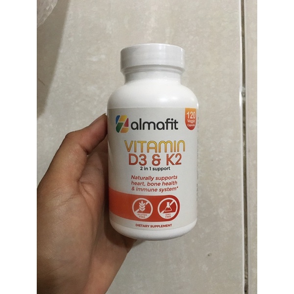 Almafit Vitamin D3 K2 5000 iu 120 Capsule 2 In 1 Support Naturally Supports