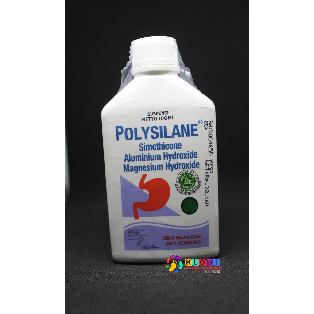 Polysilane Suspensi 100 mL isi 1 Botol / Obat Maag / Obat Kembung