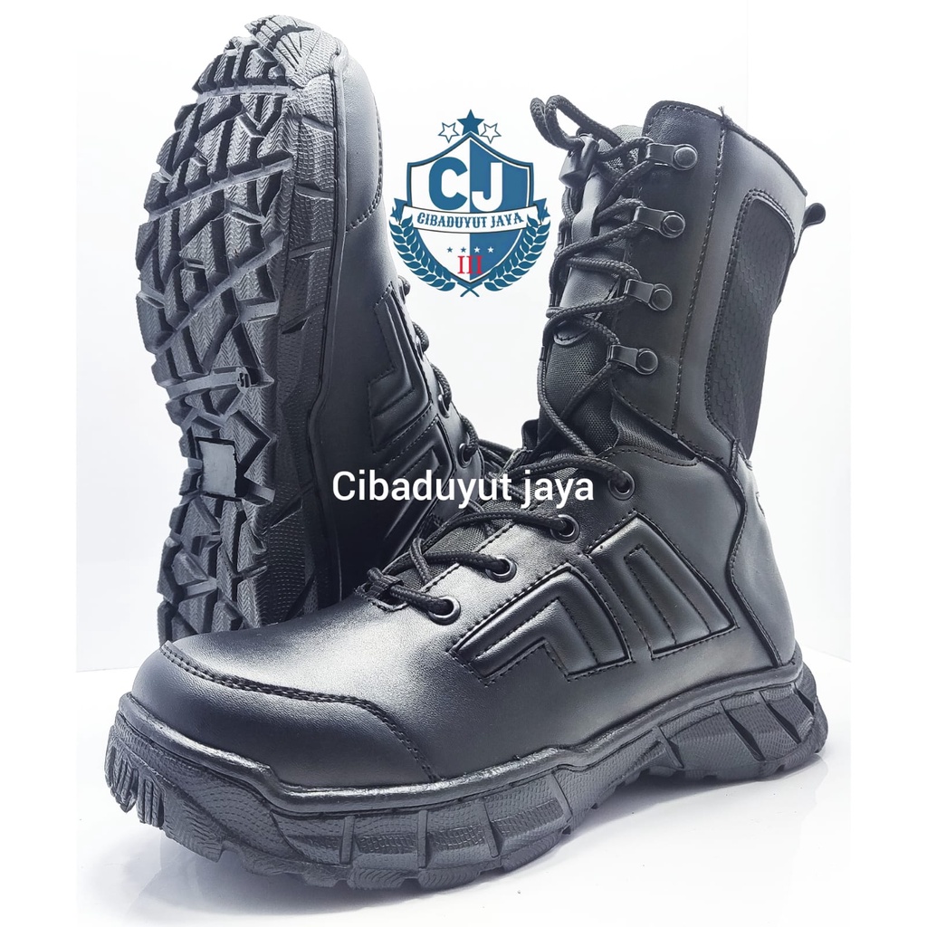 sepatu pdl Tactical hitam I TNI POLRI SECURITY I 10 inchi kombinasi CORDURA waterproof I CIBADUYUT JAYA