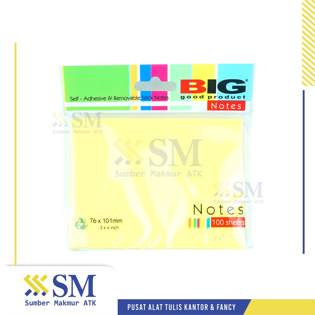 

POST IT 76 X 101 MM BIG STANDARD (1 WARNA)