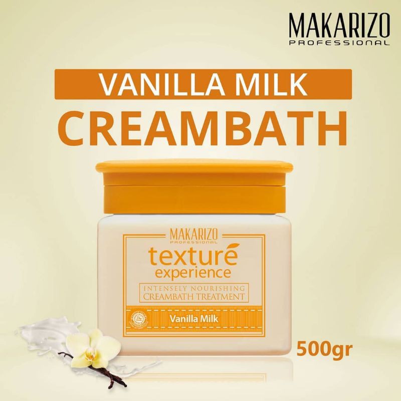 texture Makarizo experience Hair &amp; scalp 500gr Vanila Milk hair spa / hair mask