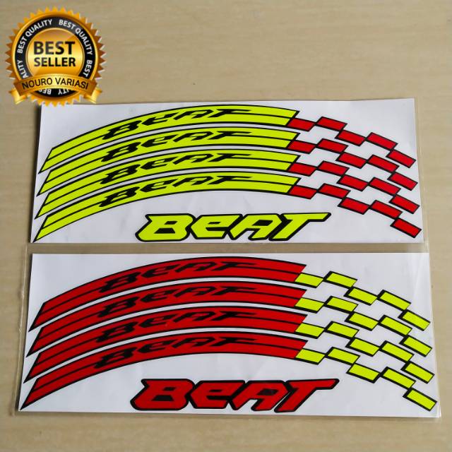  stiker  cutting lis velg roda BEAT  NEW BEAT  THAILAND  