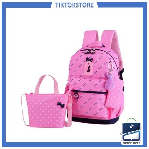 TIKTOK - TAS DINIR LOVE Tas Ransel Backpack Korea Lucu Morymony BISA COD