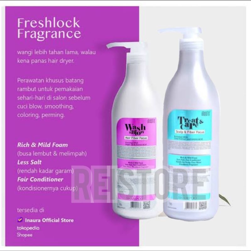 INAURA WASH & BLOW TREAT & CARE Inaura Shampoo 1000ml Shampoo 1liter