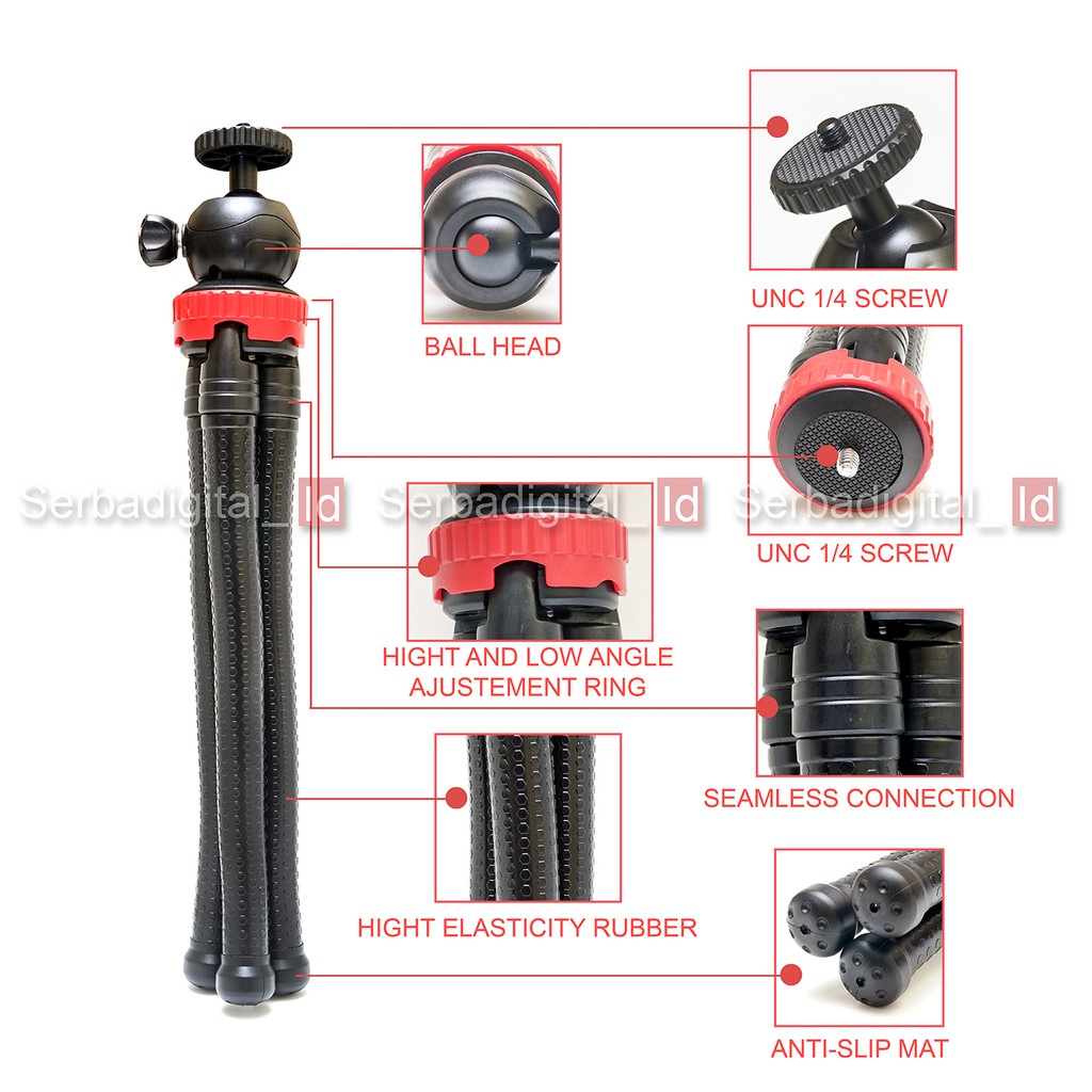 Takara Tripod Mini FP-555 Ballhead Gorillapod Camera DSLR/Smartphone-1