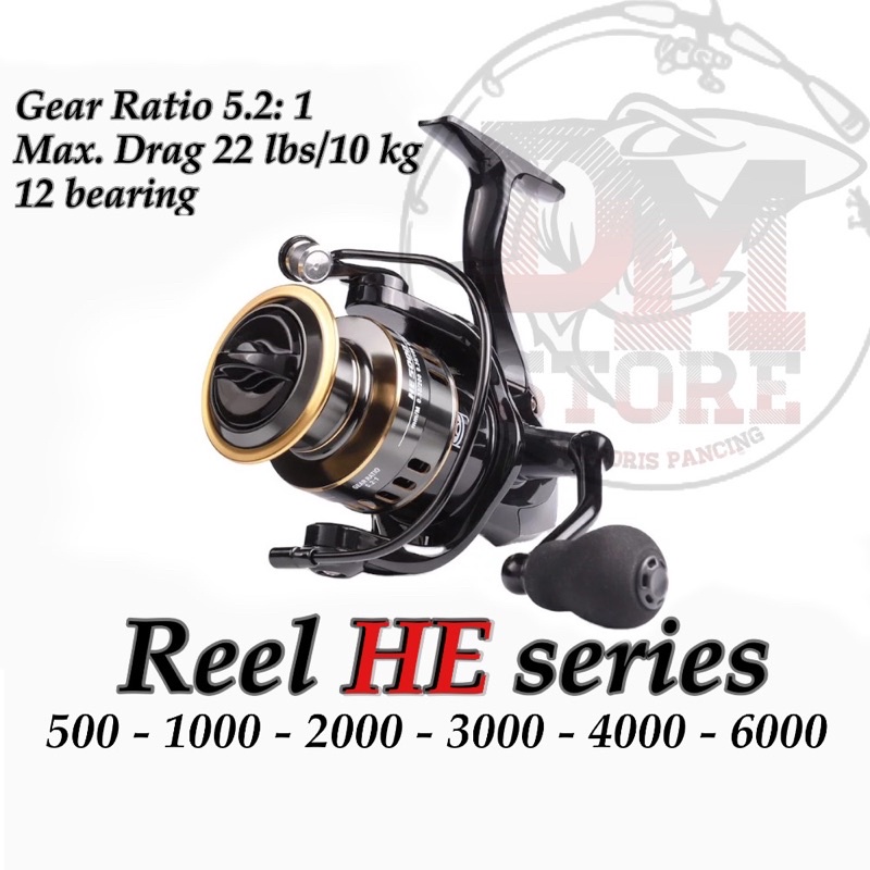 REEL PANCING SPINNING HE SERIES - REEL PANCING MURAH - GULUNGAN REEL MURAH