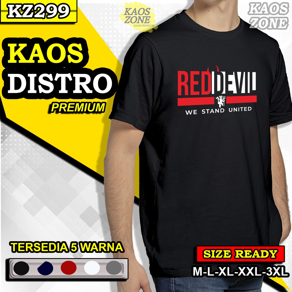 BAJU KAOS T SHIRT TSHIRT DISTRO PAKAIAN BOLA RED DEVIL MANCHESTER UNITED MU ORIGINAL ORI ASLI KZ299