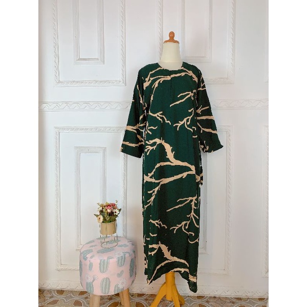 Daster Rayon Longdres Lengan panjang Arab Renda Busui adiba