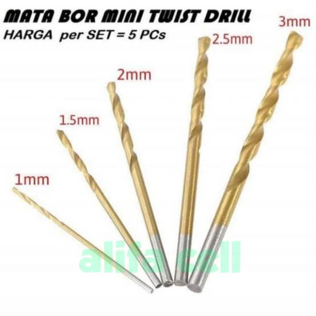 Mata bor mini set titanium hss