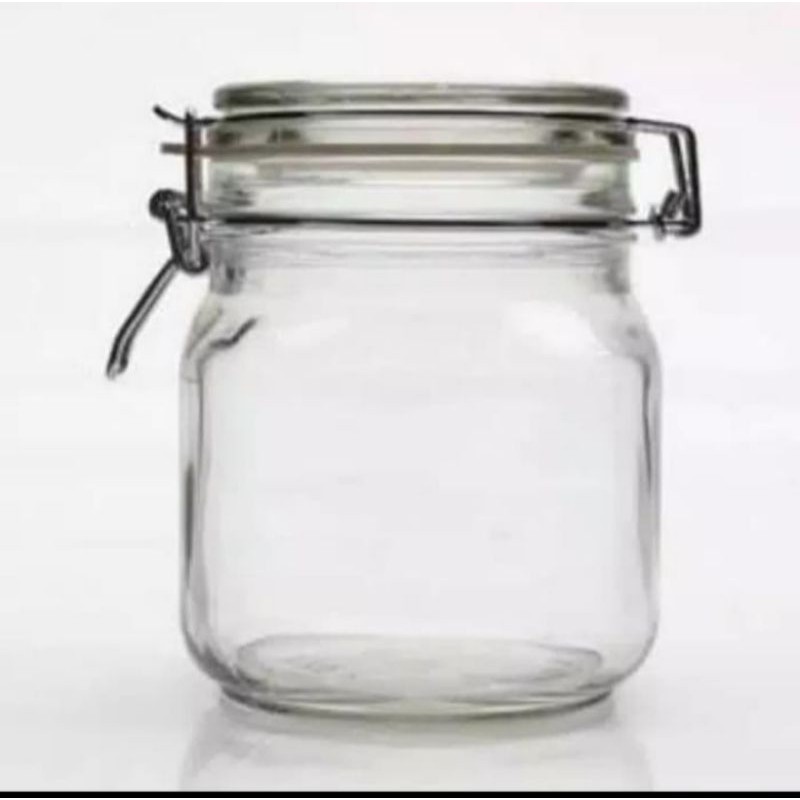 Toples Segi/Toples Tutup Kawat/Toples Kue Hermetico 0,75 KEDAUNG