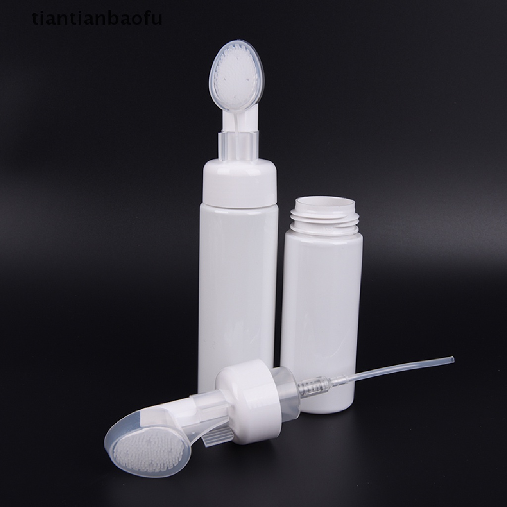 [tiantianbaofu] 1pc Foaming Bottle Froth Pump Soap Mousses Liquid with Cleansing Brush Boutique