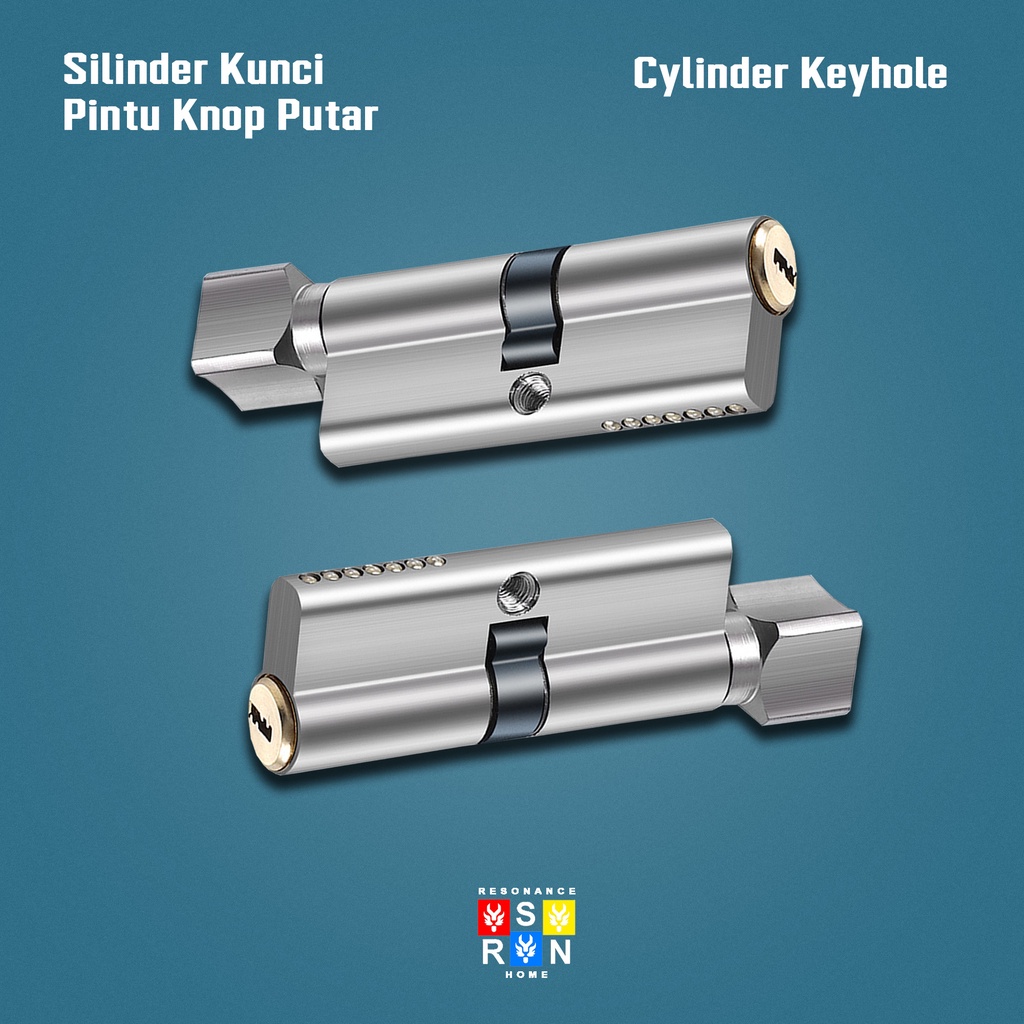 Silinder Kunci Pintu Knob Knop Model Putar Cylinder Keyhole Set Resonance Home