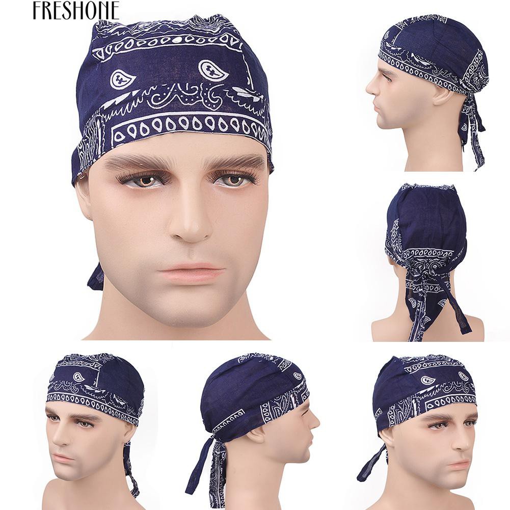 Freshone Cotton Bajak Laut Topi  Sepeda  Ikat Kepala Bandana 