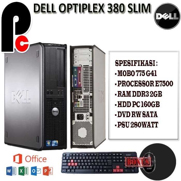 PC Komputer Built Up Dell OptiPlex 380 SLIM E7500