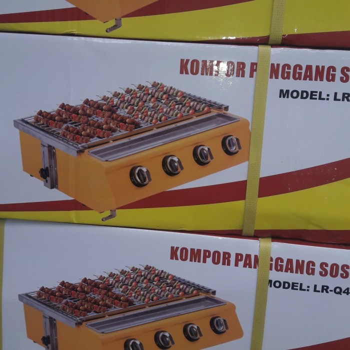 PANGGANGAN GAS ROASTER 4 BARNER ALAT PANGGANG SATE GIRL