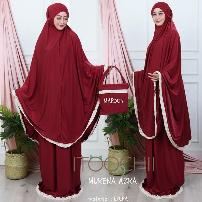 MUKENA MUKENA AZKA SUPER JUMBO BAHAN LYCRA ADEM KUALITAS TERBAIK