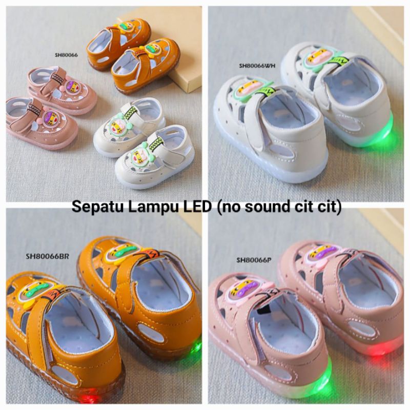 Sepatu Bayi Bunyi Cit cit, Sepatu Lampu LED warna warni, Sound shoes