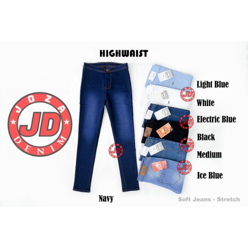 Highwaist Jumbo Jeans Polos Wanita Big Size 27-42