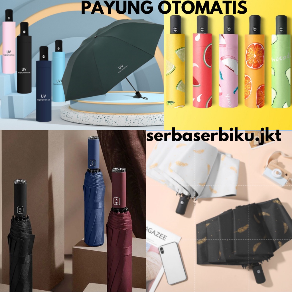 Jual Payung Lipat Otomatis Buka Lipat Otomatis Payung Anti UV Payung