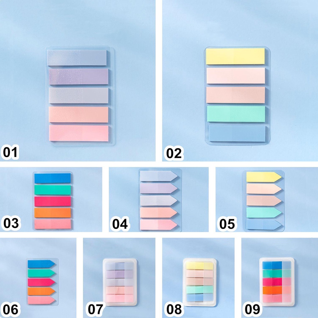 Nanas 125lembar Sticky Notes Bookmark Stationery Tab Strip Perlengkapan Kantor Label Paster Stiker