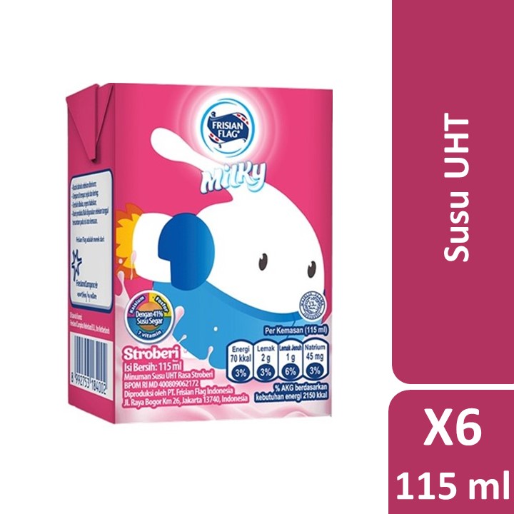 

Frisian Flag UHT Zuzhu Strawberry 115ml (6pcs)