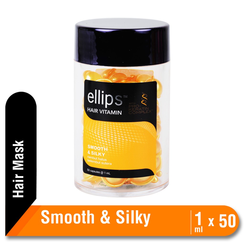 Ellips Hair Vitamin Rambut Lembut Pro Keratin Smooth &amp; Silky Jar 50pcs