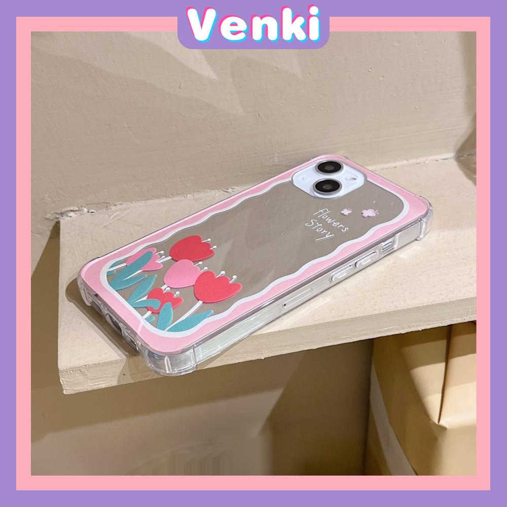 iPhone Case Mirror Acrylic Hard Case Silicone Airbag Shockproof Pink Frame Flower Simple and Cute Style For iPhone 13 Pro Max iPhone 12 Pro Max iPhone 11 Pro Max iPhone 7 Plus iPhone XR XS MAX Max pro 13 Plus Plus/8 7 11 12 XS Pro 7/8/S XR X/XS