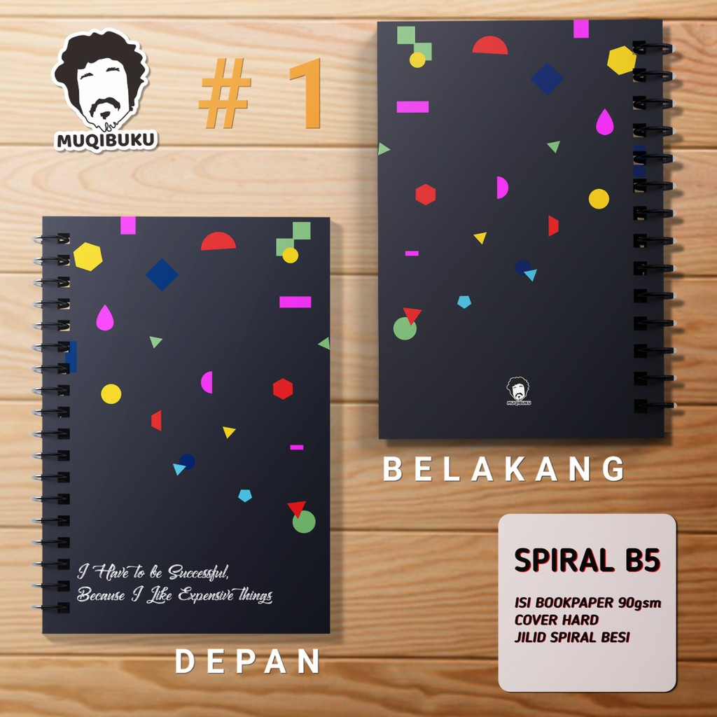 

Spiral Hardcover B5 | Boopaper 90 gsm (isi tebal) / Buku Diary / Notebook Custom