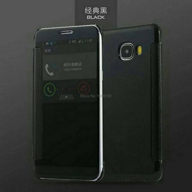 Flip Smart MIRROR Samsung C9 Pro Autolock Case Cover Mirror