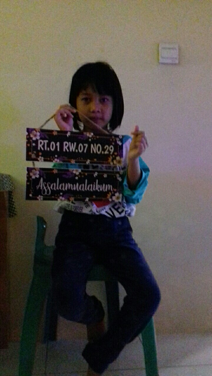 Custom Blok No Rumah  Hiasan Dinding Kayu Wall Decor Pajangan Dinding Kode Abcs