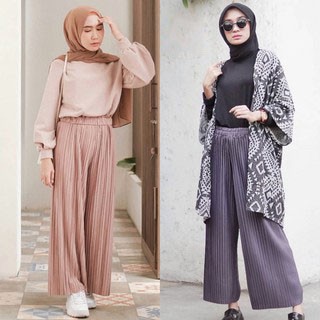 KULOT MIDI PLISKET LURUS || KULOT PLISKET JUMBO / GROSIR KULOT TERMURAH / KULOT PLISKET PREMIUM