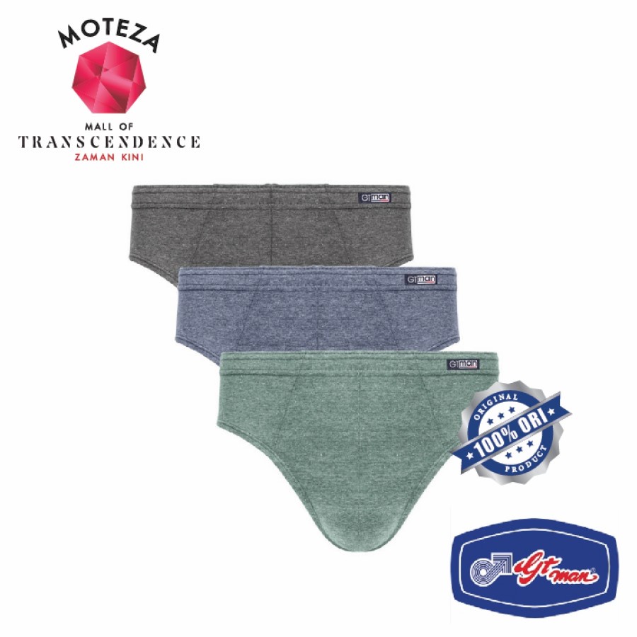 Celana Dalam Underwear Brief Pria - GT Man GMY - 1 Box isi 3 Pcs Warna