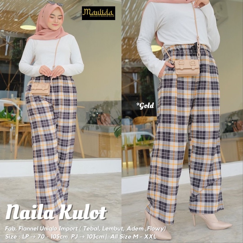 CELANA KULOT WANITA~CELANA KULOT FLANNEL UNIQLO