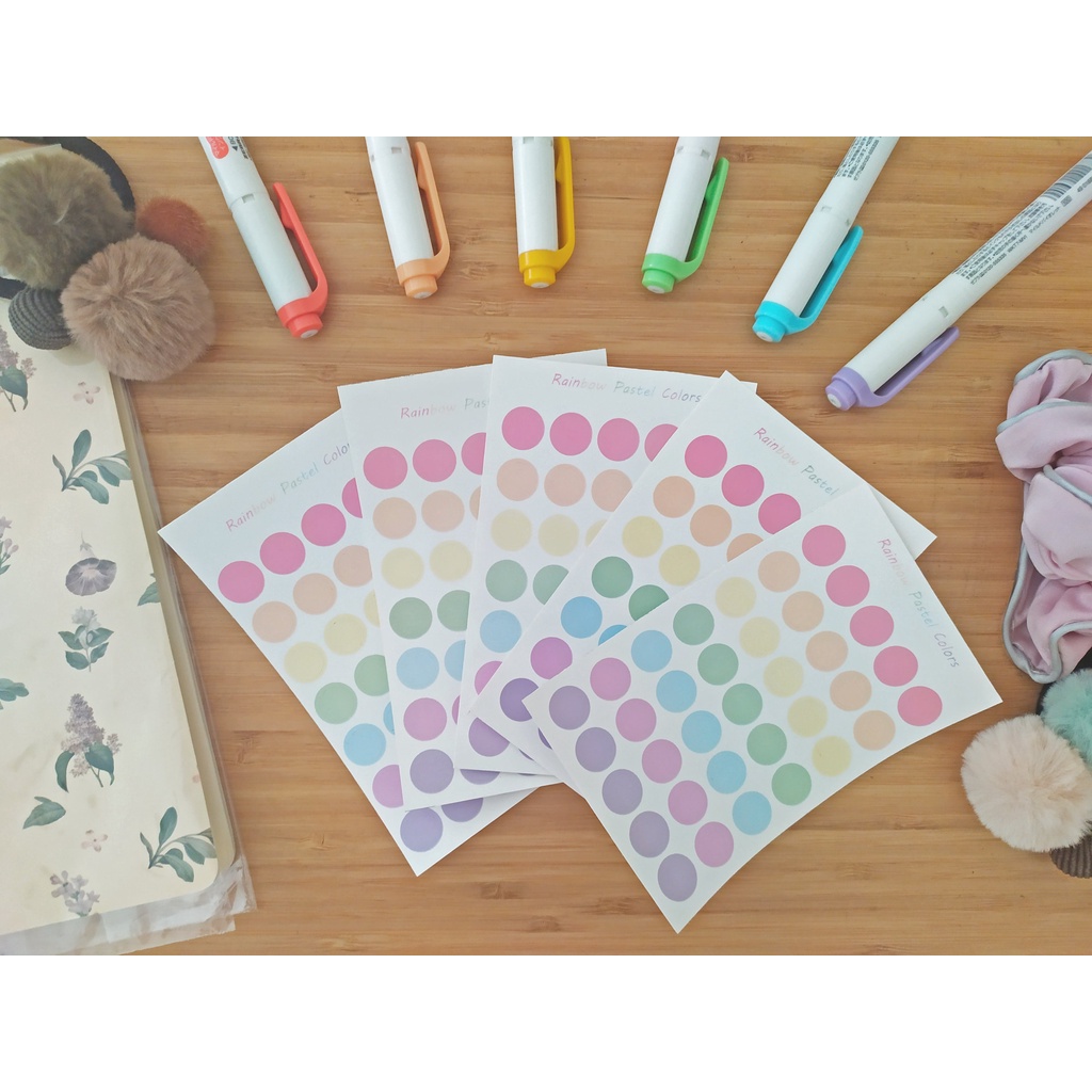 

[POMU] Sticker dot / stiker bulat dekorasi bullet journal aesthetic