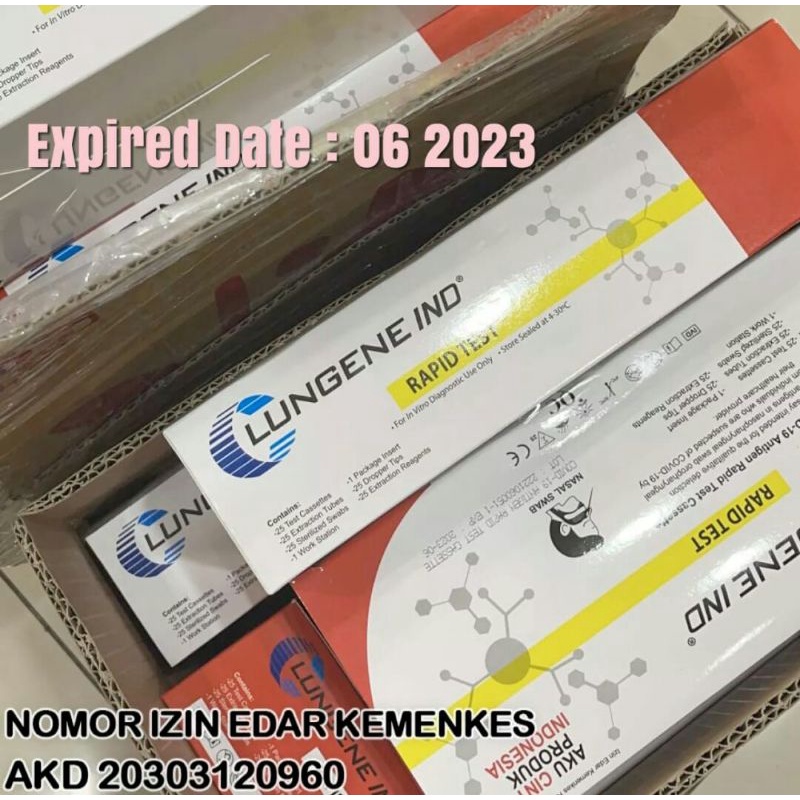 Alat Test merah putih hidung 1 box isi 25 set Antigen kit mandiri / Test Swab Original akurat