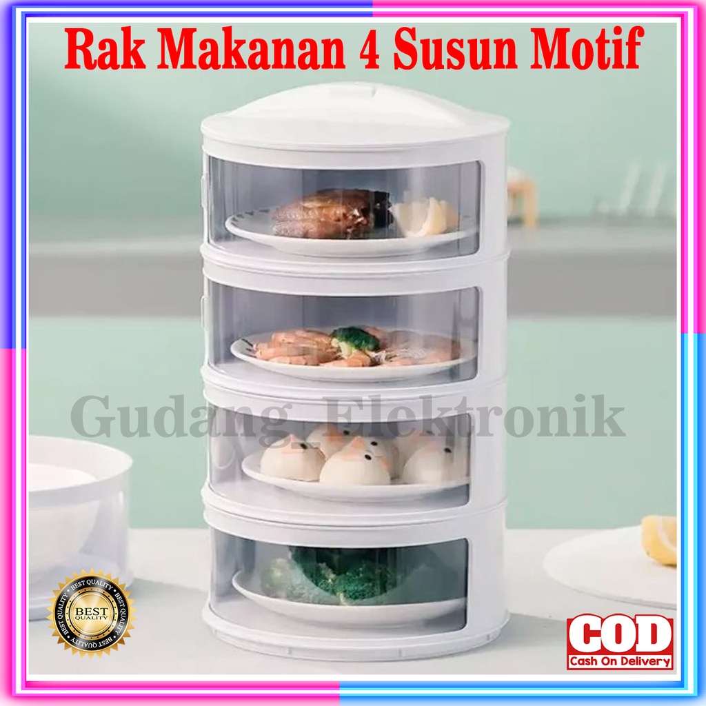 Rak Makan 4 Susun Motif