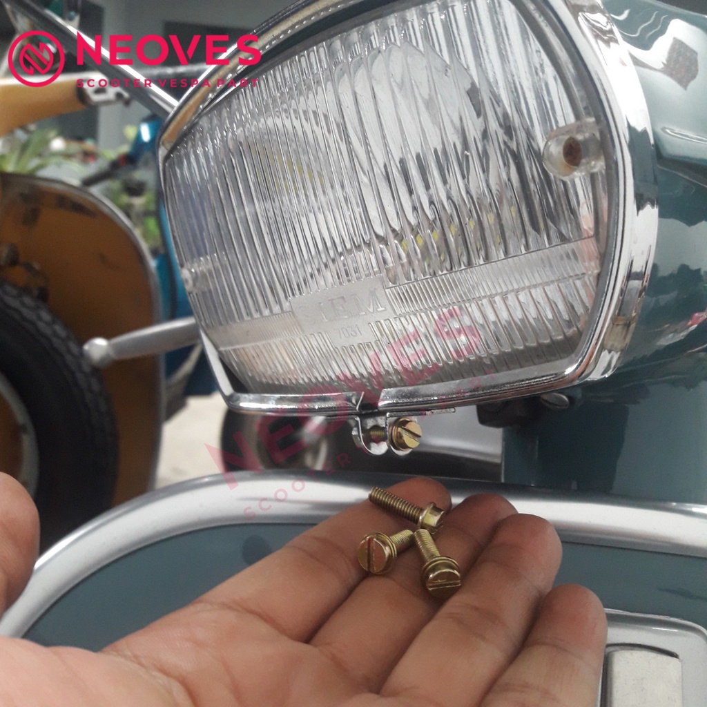 baut ring headlamp vespa pts spesial smallframe lampu depan