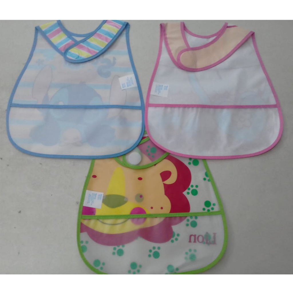 Baby Slabber Motif Waterproof motif Celemek / mangkuk Bib Slaber Bayi Makan chn