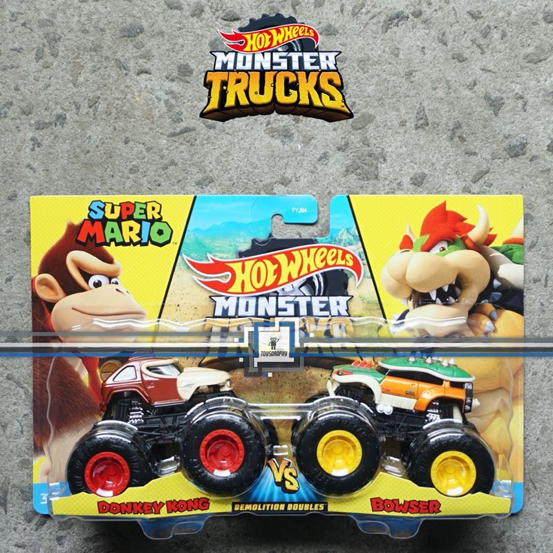 Hot Wheels Monster Trucks isi 2 DONKEY KONG BOWSER Truck Jam Hotwheels