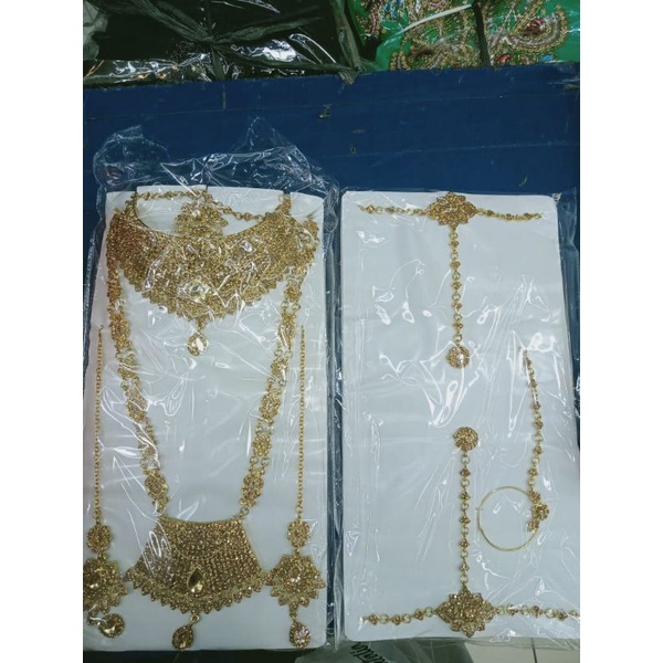 aksesoris india perhiasan india kalung pernikahan bridal set perhiasan  set perhiasan jodha