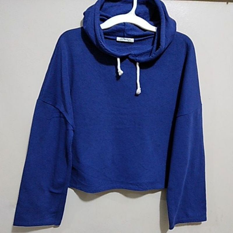 hoodie oversize crop zara trafaluc second