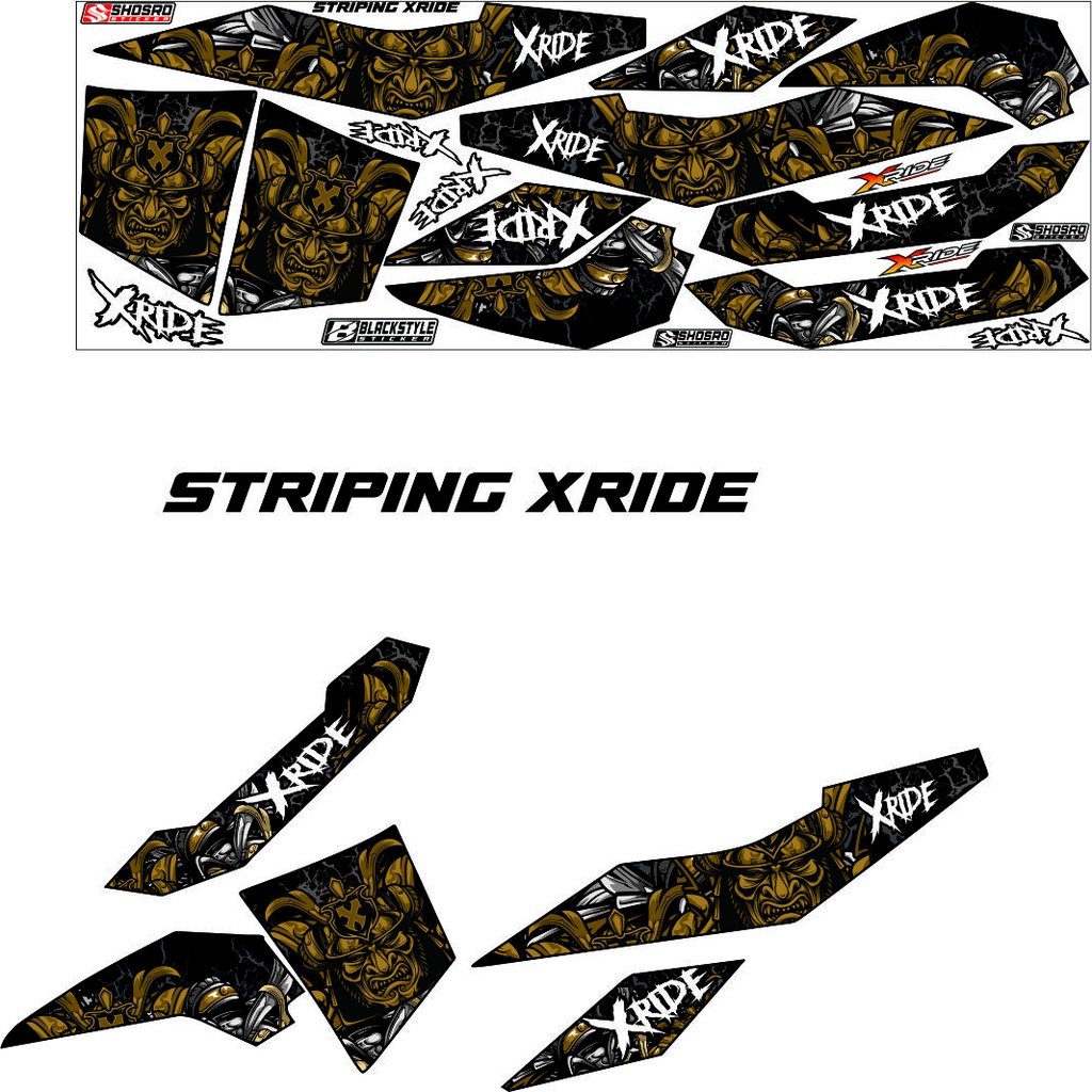 X RIDE 115 VARIASI STICKER MOTOR YAMAHA BODY LIS X-RIDE VARIASI /  MOTOR X RIDE OLD 115 - VARIASI ST