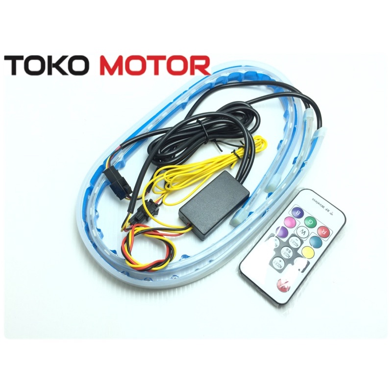 Lampu Alis Running 30Cm 60Cm RGB Remote Satu Pasang
