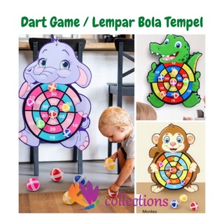 Mainan Lempar Bola Dart Tempel / Mainan Ketangkasan Dart
