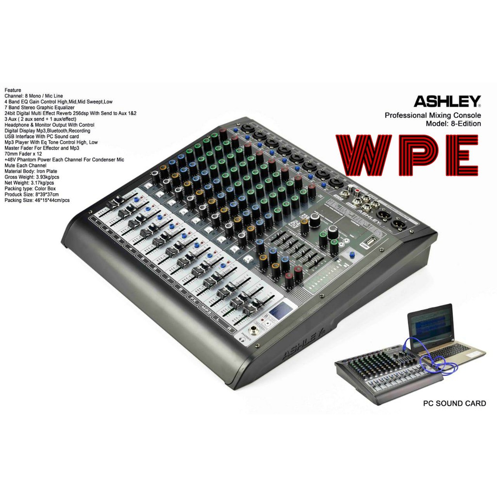 mixer audio ashley 8 edition original 8edition