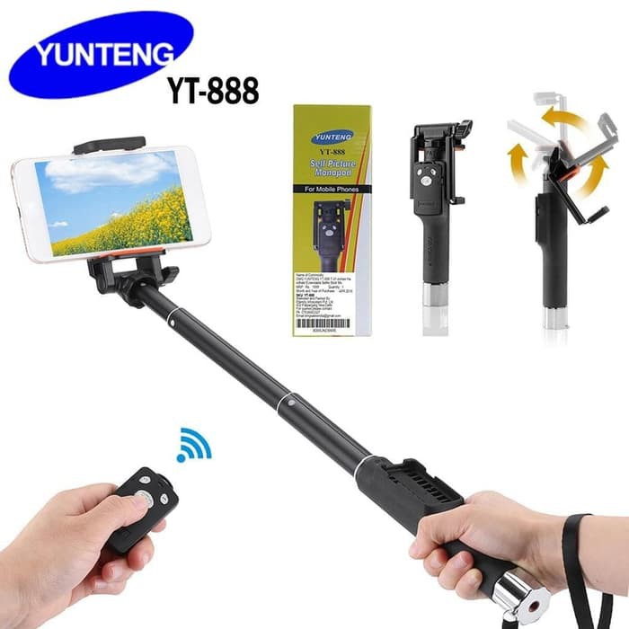 Tongsis Yunteng YT-888 Bluetooth Monopod Selfie Stick Original