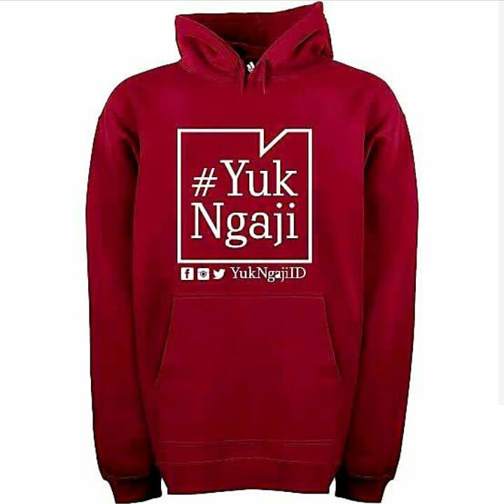 Jaket Hoodie #Yuk Ngaji Kata Kata Islami