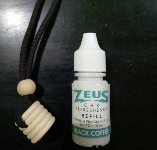 Zeus Refill 10 mili + tutup kayu Parfum mobil Cair Zeus Aroma Kopi / buah